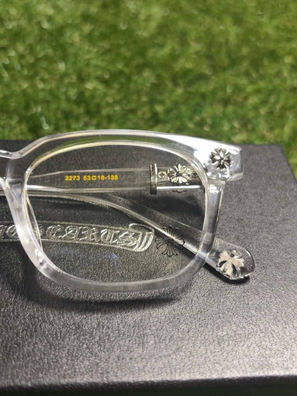 Clear chrome hearts sunglasses - Picture 3 of 4